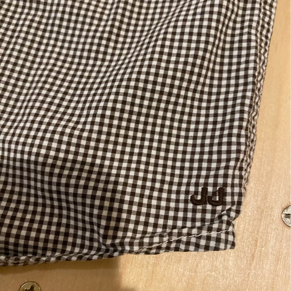 Janie and Jack Poplin Shirt in Brown/White Gingham 18-24mo - Picture 4 of 4